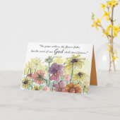 Summer Blessings Isaiah Scripture Garden Flowers カード (黄色い花)