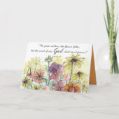 Summer Blessings Isaiah Scripture Garden Flowers カード (正面)
