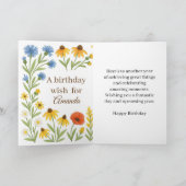 Summer Blooms Birthday Wishes  カード (内部)