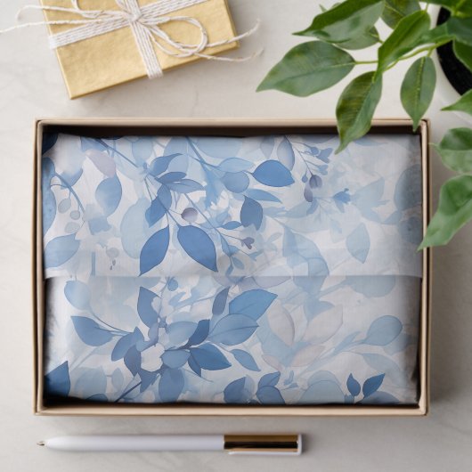 Summer Blue Botanical 薄葉紙