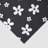 Summer Boho Black White Daisy Flowers 薄葉紙 (詳細)