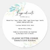 Summer Botanical Farmers Market Bakery Ingredient ラウンドシール (正面)