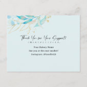 Summer Botanical Farmers Market Cake Care サンキューカード (裏面)