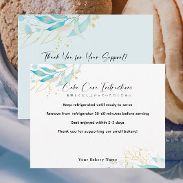 Summer Botanical Farmers Market Cake Care サンキューカード