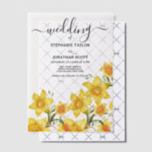 Summer bouquet golden daffodils flowers Wedding ベラム紙招待状 (オフセット (招待状))