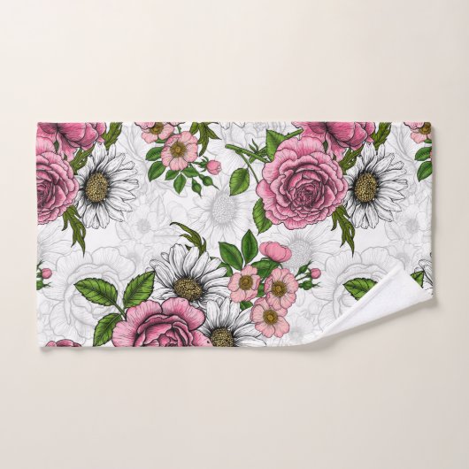 Summer bouquets バスタオルセット (ハンドタオル)