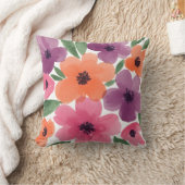 Summer Break Pillow – Watercolor Floral Botanical クッション (ブランケット)