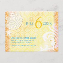 Summer Breezeビーチ結婚式保存日 案内ポストカード