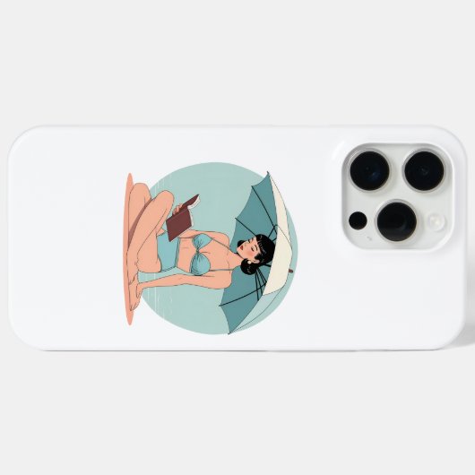 Summer Breeze Bikini Girl – Retro Beach Vibes Case-Mate iPhoneケース (裏面 (横))