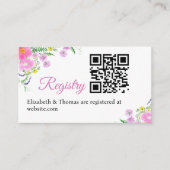 Summer Bridal shower with wildflowers Pink Colors エンクロージャーカード (正面)