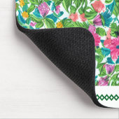 Summer bright flower garden greenery with lace マウスパッド (コーナー)