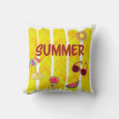 Summer, Brushstroke Design クッション (正面)