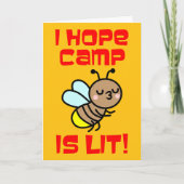 Summer Camp Camp Is Lit Lightning Bug Blank カード (正面)