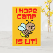 Summer Camp Camp Is Lit Lightning Bug Blank カード (黄色い花)