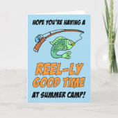 Summer Camp Fishing Cute Fish Blank カード (正面)