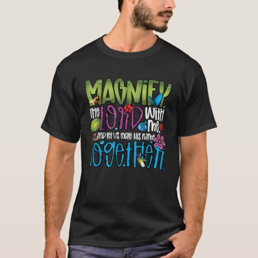 Summer Camp Magnify The Lord With Me VBS 2025 Men Tシャツ (正面)