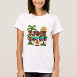 Summer Camping Leopard Print Beach Hammock  Tシャツ