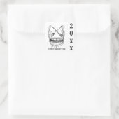 Summer Canoe Family Trip custom napkins スクエアシール (バッグ)