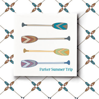 Summer Canoe Family Trip custom napkins スタンダードカクテルナプキン