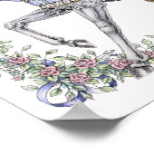 Summer Carousel Horse Pen and Ink Drawing Poster ポスター (角)