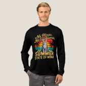 Summer Cat Chill - No Plans No Problems Feline トライブレンドＴシャツ (正面全体)