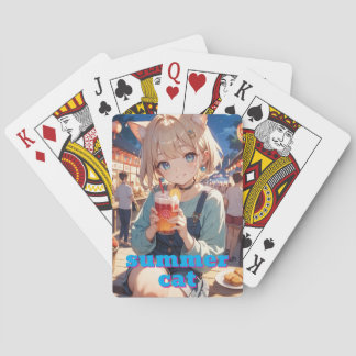 summer cat ears girl トランプ