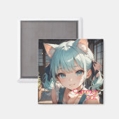summer cat girl マグネット (正面/裏面)