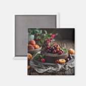 Summer Chocolate Cake Art マグネット (正面/裏面)