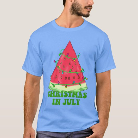 Summer Christmas July In Christmas In July Melon r Tシャツ (正面)