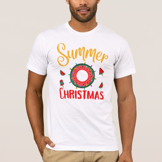Summer Christmas July T-Shirt Tシャツ (正面)