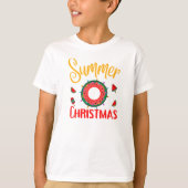 Summer Christmas July T-Shirt Tシャツ (正面)
