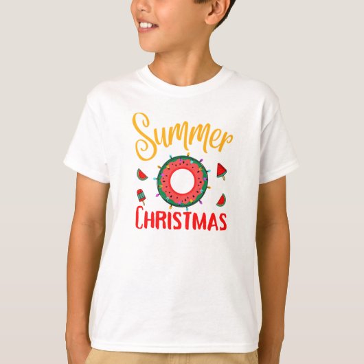Summer Christmas July T-Shirt Tシャツ (正面)
