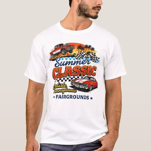 Summer Classic Muscle Car Show Design Tシャツ (正面)