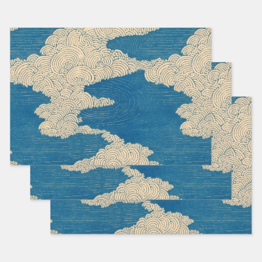 Summer, Clouds and Ripples ラッピングペーパーシート (セット)