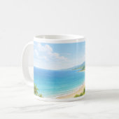 Summer Coastal Landscape Mug コーヒーマグカップ (正面左)