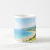 Summer Coastal Landscape Mug コーヒーマグカップ (中央)