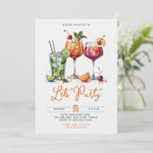 Summer Cocktail Party with Colorful Drinks 招待状 (スタンド正面)