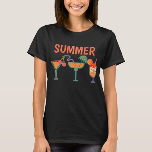 Summer Cocktails Tシャツ (正面)