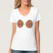 Summer Coconut Bra Shirt Funny Outfit Gift T-Shirt Tシャツ (正面)