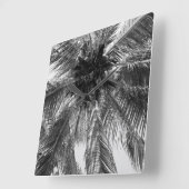 Summer Coconut Chill Palm 2 スクエア壁時計 (傾斜)