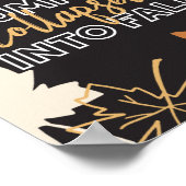 Summer Collapsed into Fall Autumn Quotes Black Ver ポスター (角)