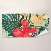 Summer colorful hawaiian seamless pattern with tro バスタオル (バスタオル)