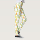Summer colorful pineapple fruit multicolor pattern レギンス (右)