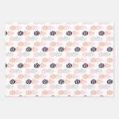 Summer colorful pineapple fruit pattern ラッピングペーパーシート (正面)