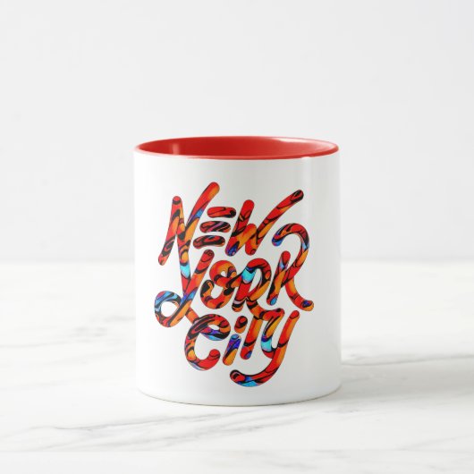 Summer Colors MugのTrending New York Cityロゴ マグカップ (中央)