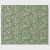 Summer Contemporary abstract bloom lime green dark ラッピングペーパー (フラット)