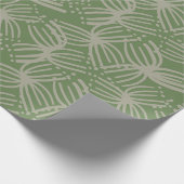 Summer Contemporary abstract bloom lime green dark ラッピングペーパー (角)