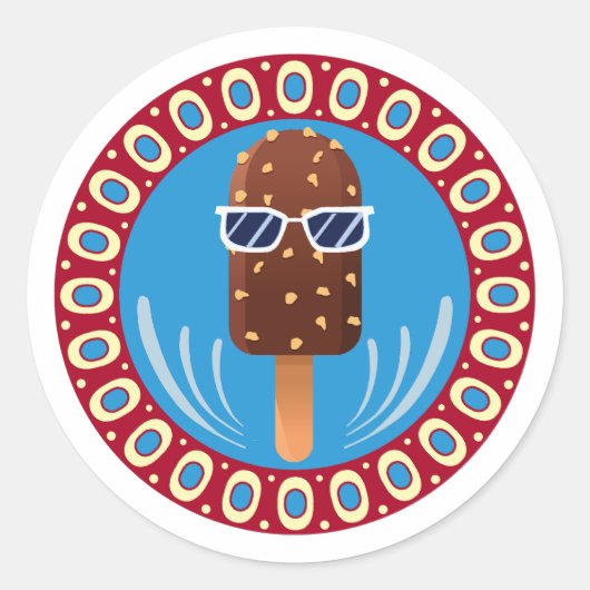 summer cool ラウンドシール (正面)