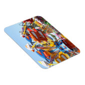 Summer County Fair Rideおもしろいカラフル写真 マグネット (右側)