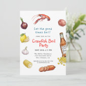 Summer Crawfish Boil Seafood invitation 招待状 (スタンド正面)